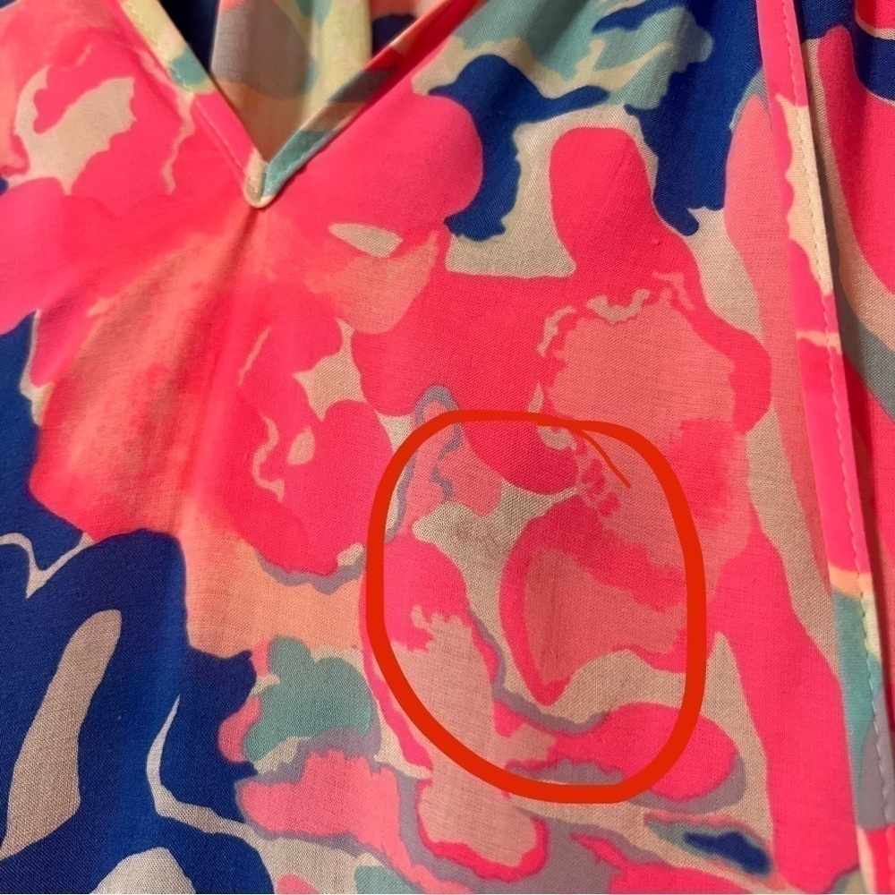 Lilly Pulitzer | Willa Top Playa Hermosa Floral Popover Blouse Size S - Picture 7 of 14